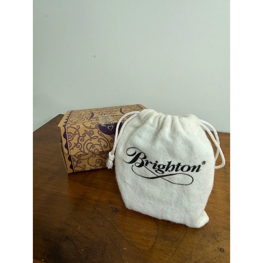Brighton Your Home Silver Tone Ornate Scroll Heart Desk Clock with Box & Pouch